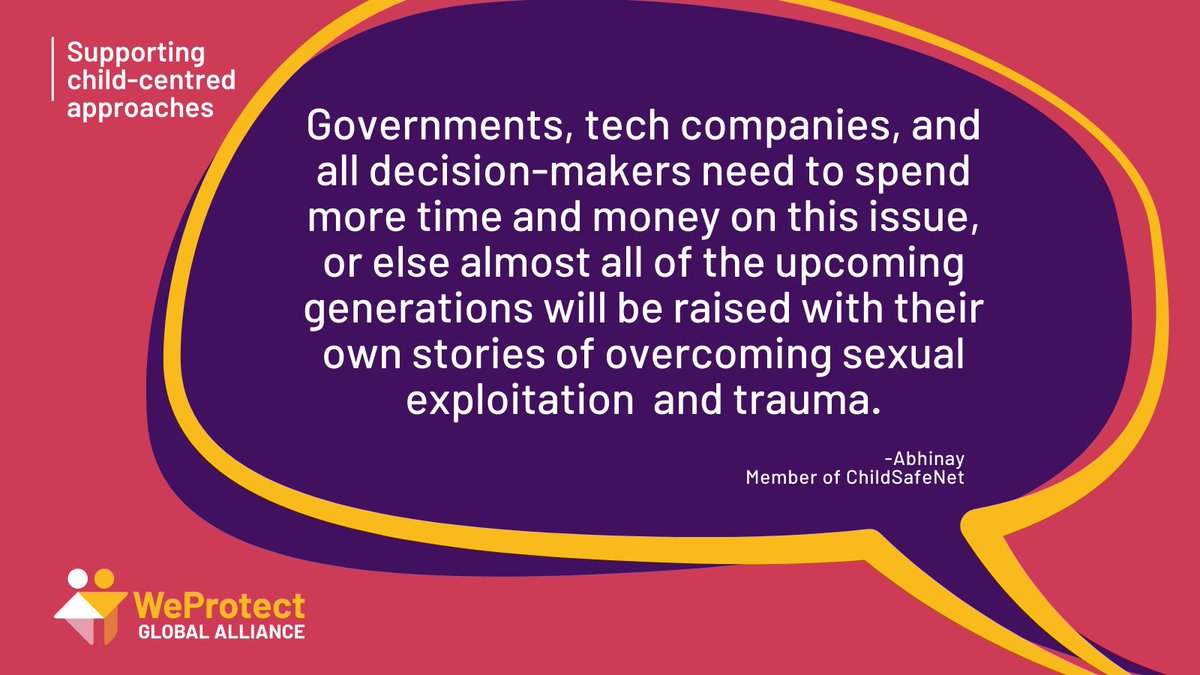 Our #MyVoiceMySafety poll highlights the importance of considering children’s perspectives. When we don’t, it can lead to gaps in our response that could be exploited by those with harmful intentions. Find out more: ⬇️ weprotect.org/youth-consulta…