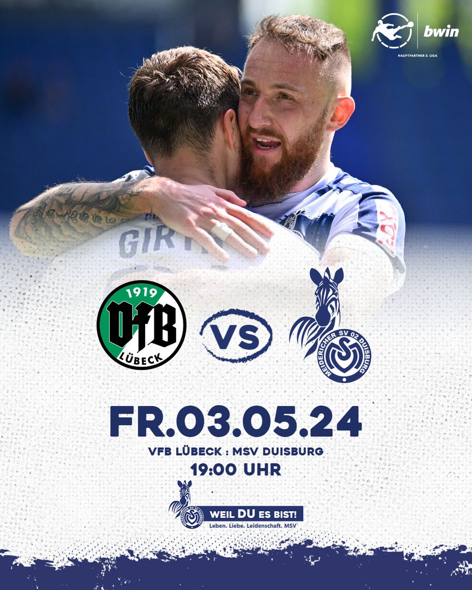 Mit der richtigen Würze an die Lohmühle! 🙌🌶️

🆚 VfB Lübeck 
🕖 19 Uhr
🏟️ Stadion an der Lohmühle
⛅ 19 Grad, bewölkt
📻 ZebraFM
📺 MagentaSport
🎟️ Tageskasse geöffnet

#WeilDUesBist #3Liga #VFBMSV