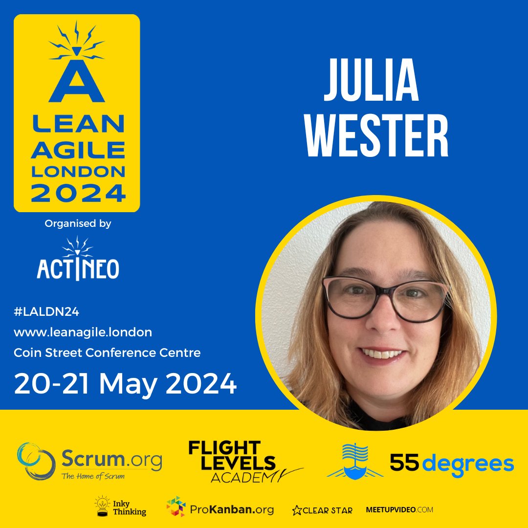 Lean Agile London (@leanagileglobal) on Twitter photo Julia Wester will share her experience and knowledge at Lean Agile London. A conference designed to inspire. Join our community on 20-21 May! The conference is sold out! Join the waiting list in case we can add more capacity. leanagile.london <a href="/55DegreesAB/">55 Degrees AB</a> #LeanAgileLondon Julia Wester will share her experience and knowledge at Lean Agile London. A conference designed to inspire. Join our community on 20-21 May! The conference is sold out! Join the waiting list in case we can add more capacity. leanagile.london <a href="/55DegreesAB/">55 Degrees AB</a> #LeanAgileLondon