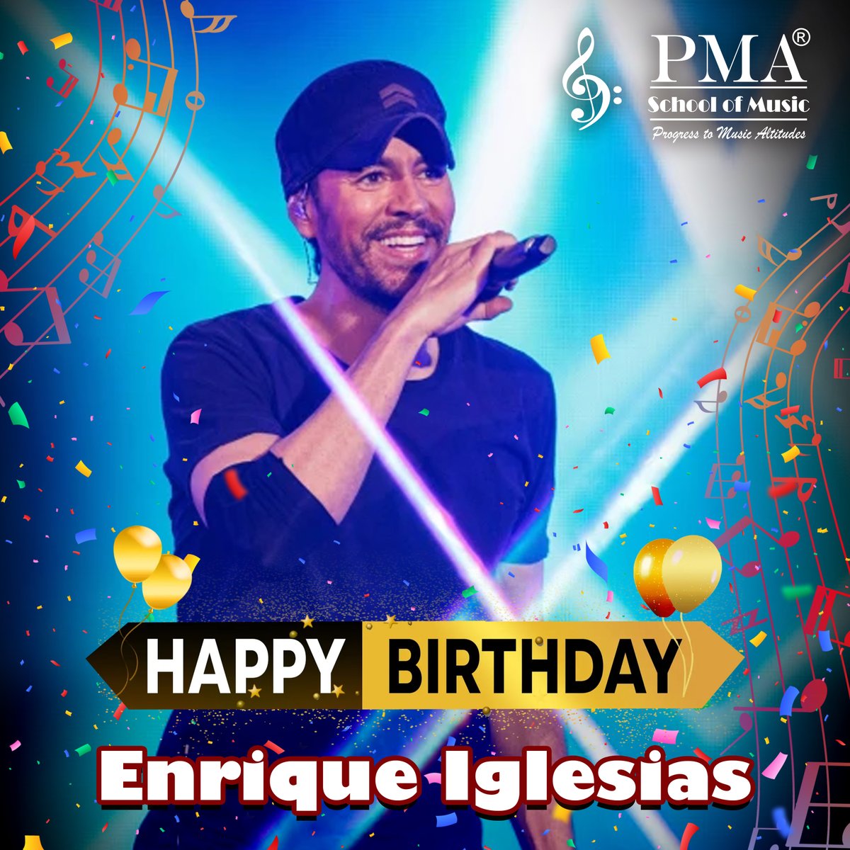 Happy Birthday, @enriqueiglesias 🎉🎶 From all of us at PMA School of Music, we celebrate your incredible journey and the music that inspires us all! Keep shining and singing! 🎤🌟 #HappyBirthdayEnrique #MusicInspiration #Spotify #latinpop #TrendingNow