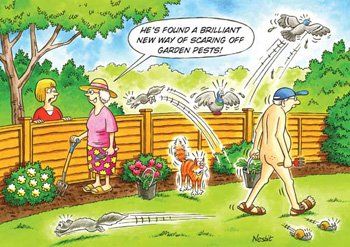 Ok folks, tomorrow May 4th, is World Naked Gardening Day. The only advice I can offer is to choose your jobs carefully! Stay away from any jobs involving roses, cacti, thistles, nettles, strimmers etc. Oh & don't forget the sunscreen! #carefulnow #worldnakedgardeningday