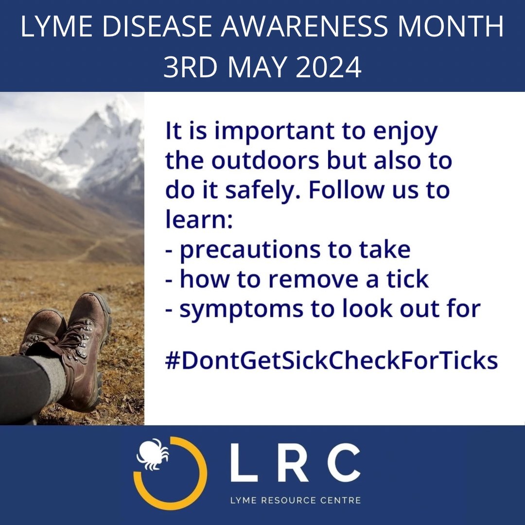 Spending time enjoying outdoor activities is so important for our health but it’s important to do it safely! Learn about tick bite prevention and what to do if you have been bitten on our website ⬇️ lymeresourcecentre.com/info #LymeDiseaseAwarenessMonth