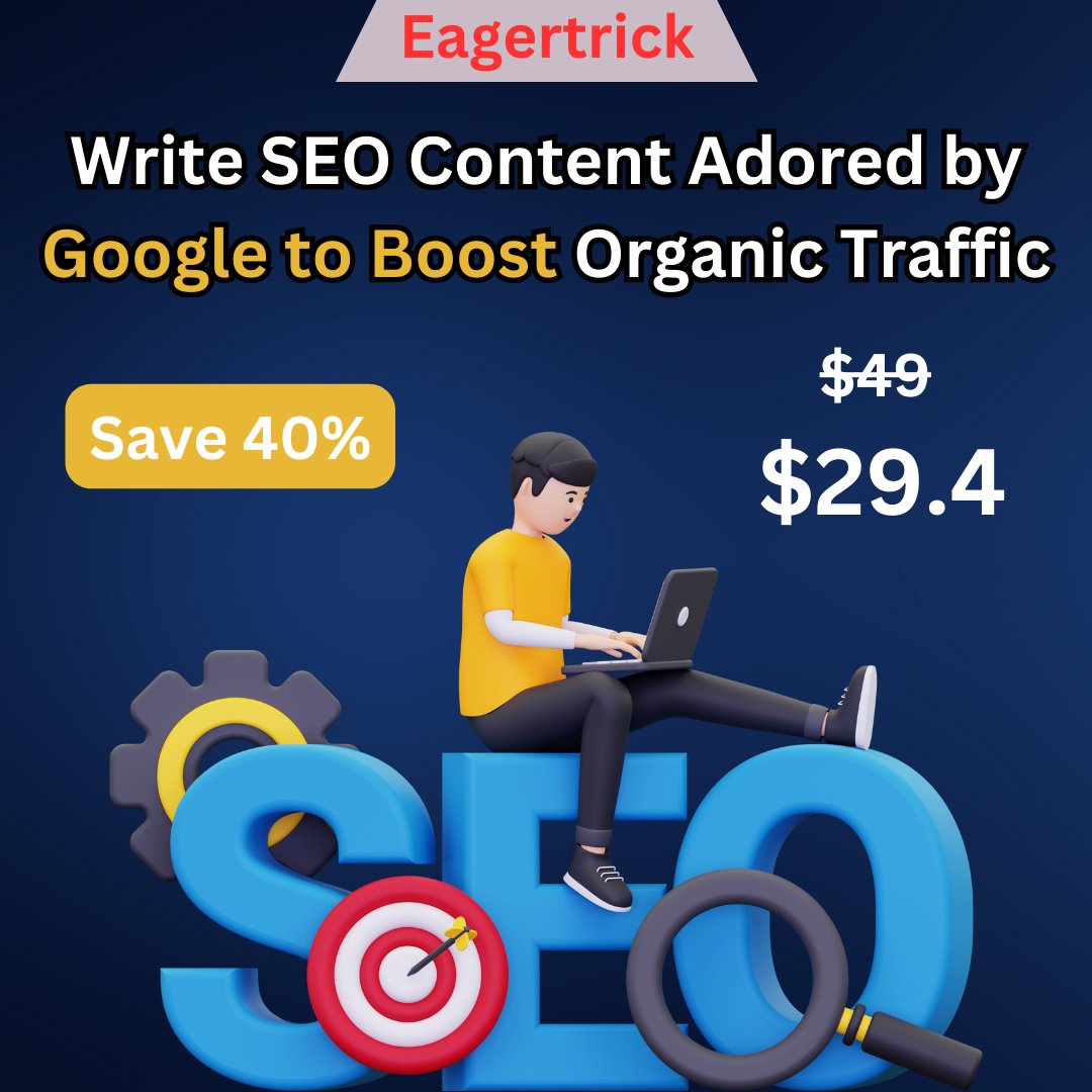 Eagertrick is an Ai-powered tool that not only helps you SEO-optimize but also generate winning content to complement them

#blogger #googleseo #seo #blogseo #seo #seocontent #ContentCreator #blogwriter #aiwriting
#blogging