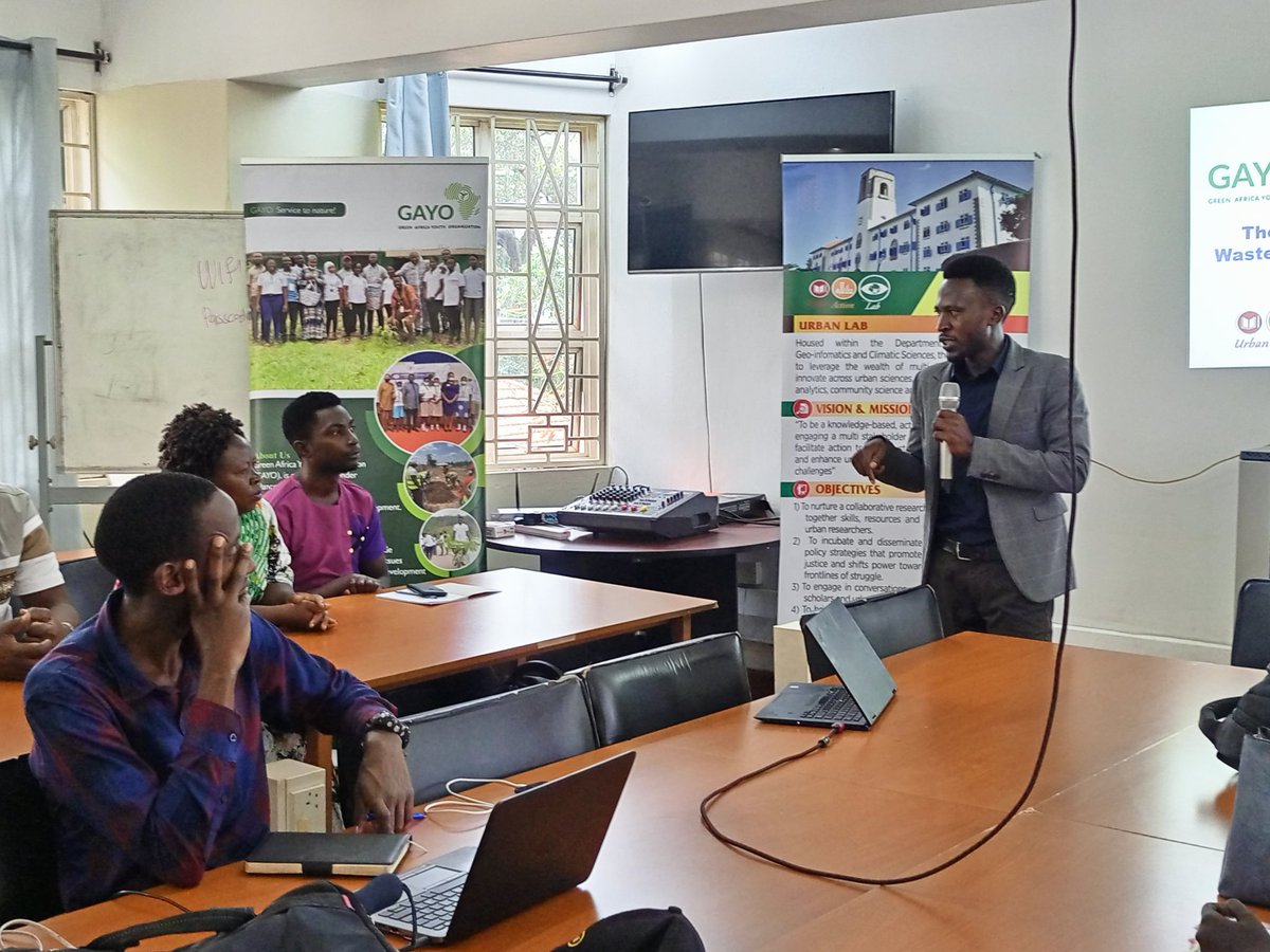 🚫'Stop the lip service,' demands @GayoUganda's Circular Economy and Program Manager, @zandy_isaac, addressing our Green Advocacy Event. 'Let's move beyond words and into action. Reflect on your actions here and beyond; are they truly environmentally conscious?' he emphasizes.