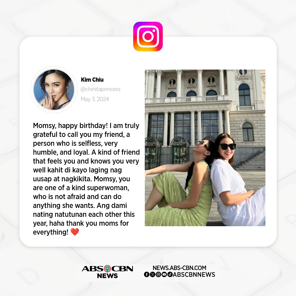 Kim Chiu and Angelica Panganiban shared heartfelt messages to their #AngBeKi bestie Bela Padilla's birthday. Happiest birthday, Bela! 🎂 READ: abscbn.news/3QvTSj7