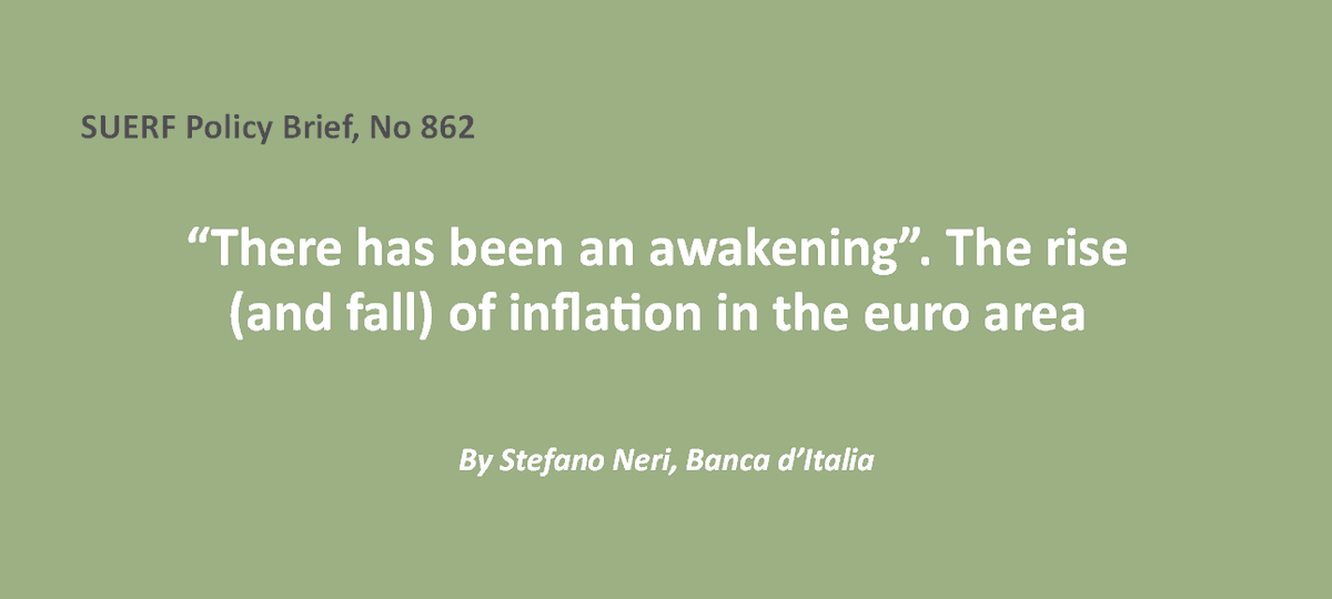 #SUERFpolicybrief “’There has been an awakening’. The rise (and fall) of inflation in the euro area” by Stefano Neri (@bancaditalia) tinyurl.com/5n6zz2jj #Inflation #EnergyPrices #SupplyBottlenecks #InflationExpectations #MonetaryPolicy