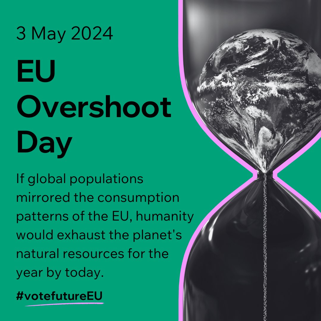 Only 4 months into 2024, and we have already reached the EU's #OvershootDay 😱

317 civil society organisations are urging EU leaders to tackle the nature, climate and pollution crises following the upcoming EU elections: wwfeu.awsassets.panda.org/downloads/cso_…

#VoteFutureEU #UseYourVote