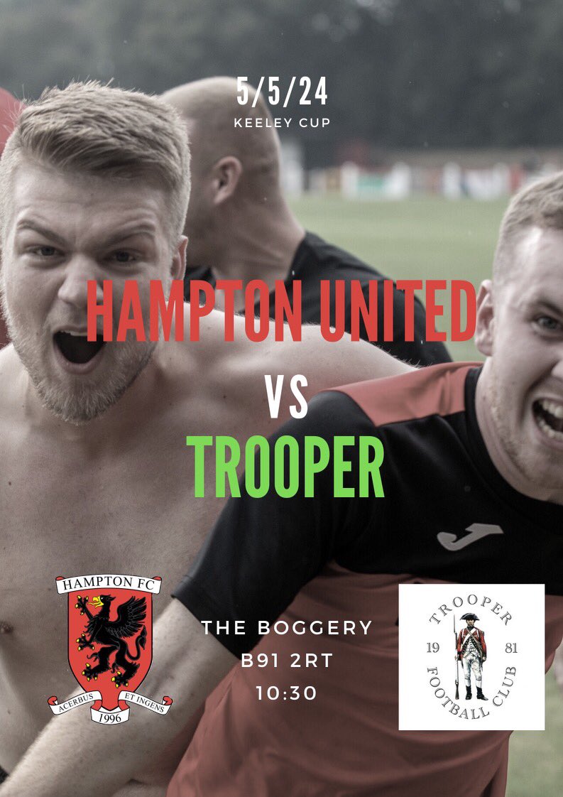 This Sunday we welcome the national champions Trooper to the boggery in the Keeley cup semi final 🐉 @TrooperFC_ Your support will be massively appreciated on this one ❤️ #UTD