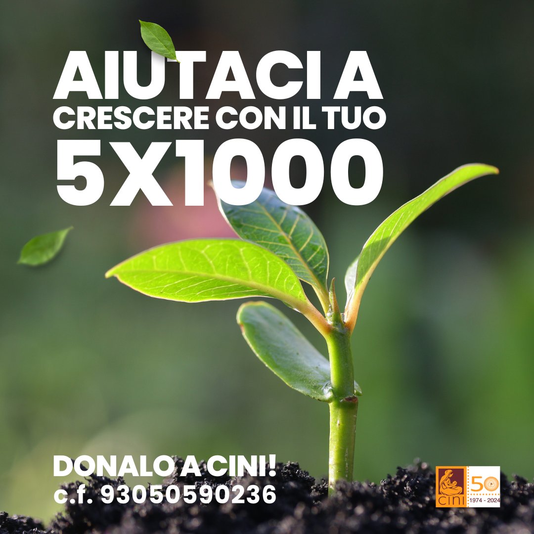 L'impatto che abbiamo sul pianeta cresce... la tua firma ci aiuta a renderlo positivo. ✍️

Scegli CINI nella tua dichiarazione dei redditi, con il tuo #5x1000 puoi fare molto per le mamme e i bambini dell'India più povera. 💛
ciniitalia.org/5-per-1000/.

#5permille #5per1000