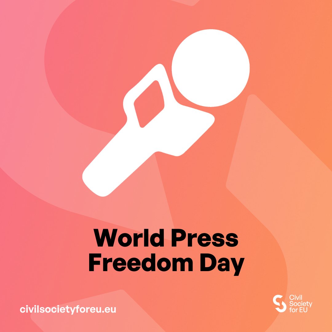 🎙️ On #WorldPressFreedomDay, we want to underscore the essential role civil society plays in defending #PressFreedom in Europe. Through #CivilSocietyforEU, 220+ CSOs call on the EU to recognise this role and support civil society 👉 bit.ly/a_homepage #WPFD2024