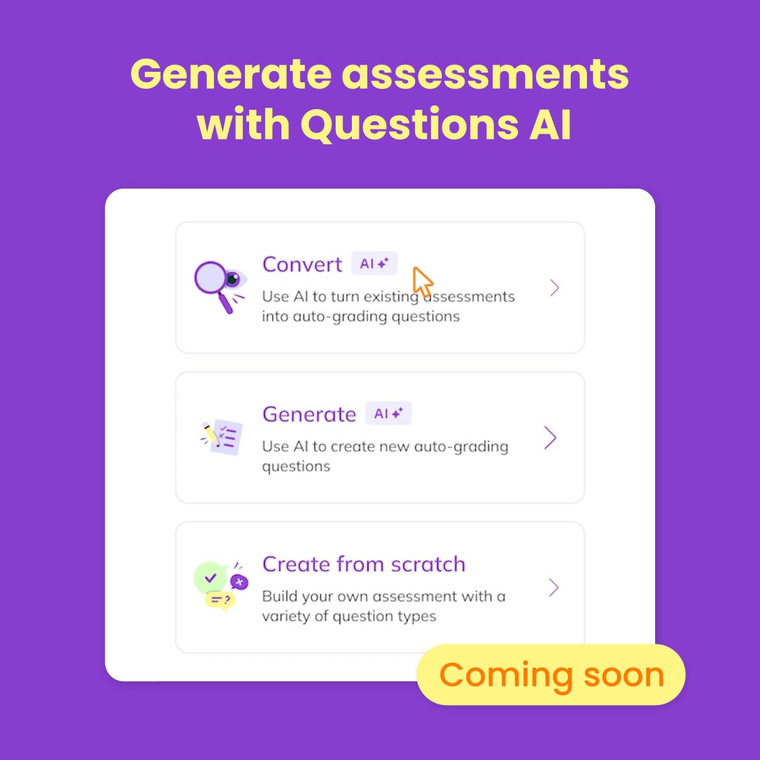 Kami’s dropped their roadmap for the future! 🚀 Questions AI is a powerful tool that saves valuable time and helps check for student understanding in a flash ⚡ Want to learn about Questions AI's full capabilities and book a @KamiApp demo? Head to 👉 kami.app/FutureofKami