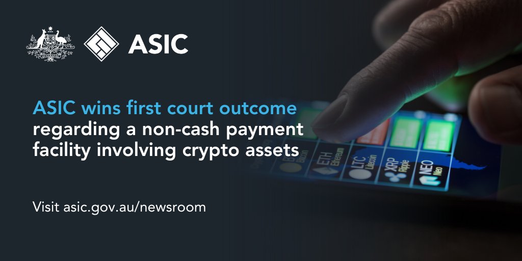 The Federal Court has found BPS Financial engaged in unlicensed conduct over a non-cash payment facility which used a #crypto asset token called Qoin asic.gov.au/about-asic/new…