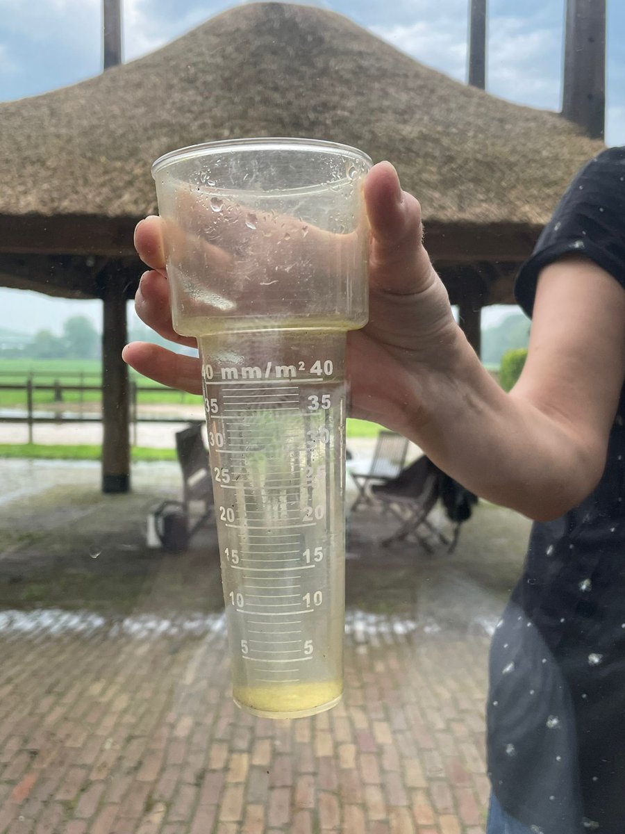 Gistermiddag 40mm en dikke hagel. Vannacht nog eens 29 mm erbij
Wel veul water...