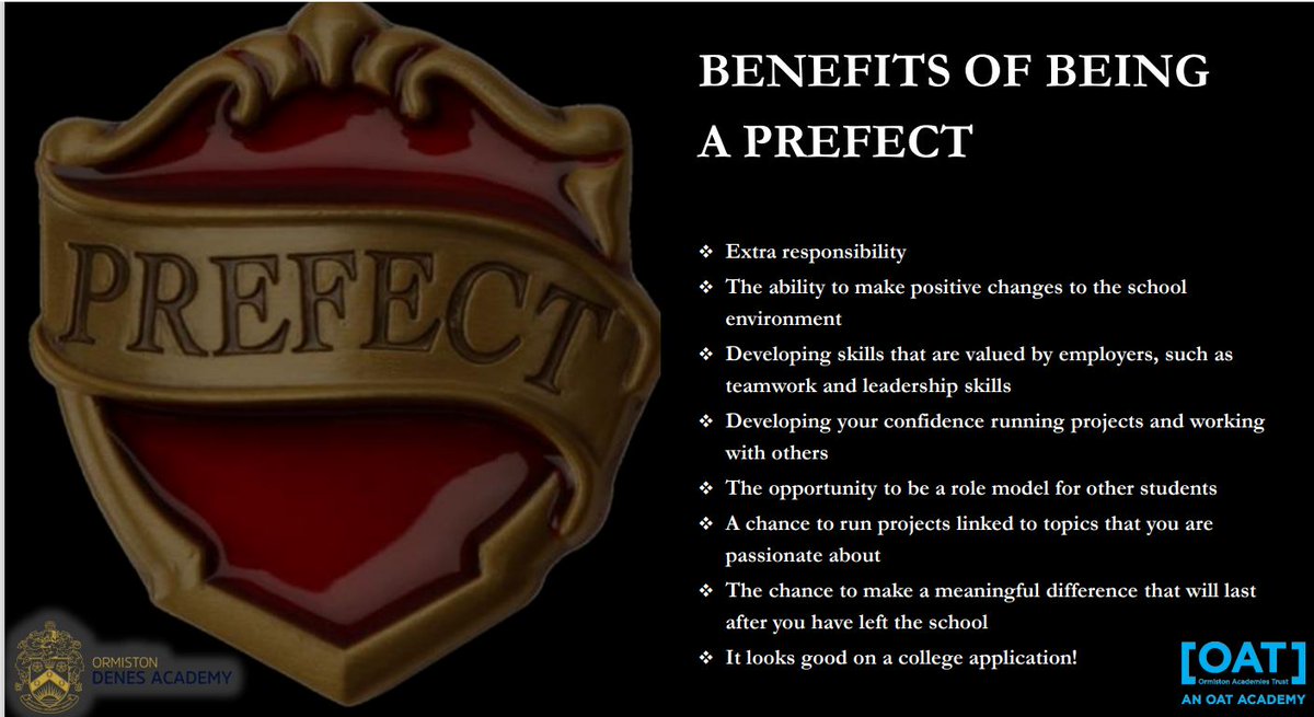 This week we launched our Prefect selection process, to appoint a team of Year 11 Prefects for 2024-25. This is an incredibly opportunity for students to develop their character and to take on more responsibility within the school. More info to follow.