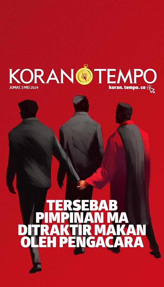 Tersebab Pimpinan MA Ditraktir Makan oleh Pengacara

Setiap hakim harus paham bentuk-bentuk pelanggaran kode etik yang wajib dihindari. Undangan jamuan makan termasuk gratifikasi.

Simak edisi terbaru Koran Tempo, hanya di koran.tempo.co

#korantempodigital #KoranTempo