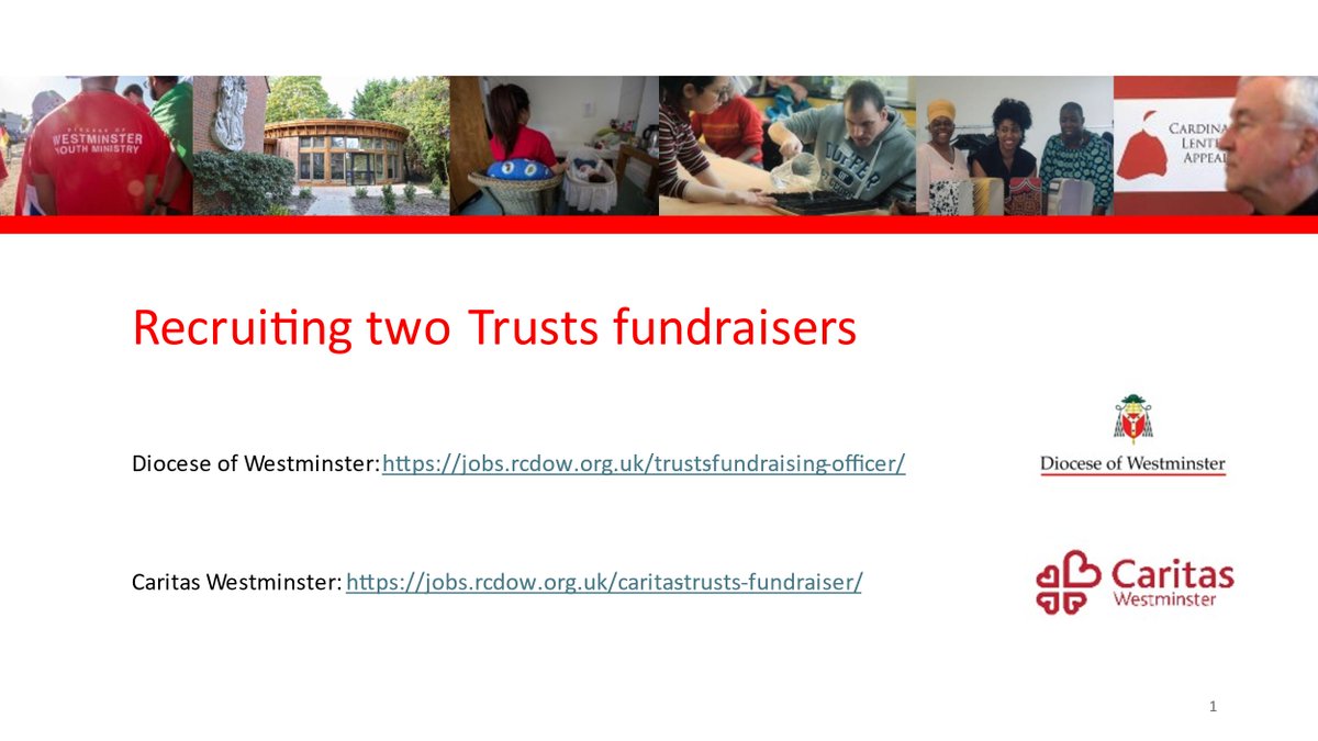 Two exciting opportunities to join an ambitious and fast-paced fundraising team. Diocese of Westminster: lnkd.in/eQ3n6fqR and Caritas Westminster: jobs.rcdow.org.uk/caritas-trusts… @cathfundraising @RCWestminster @CaritasWestm #FundraisingJobs #London #TrustsFundraising