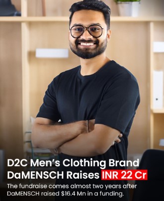 Congratulations to Bengaluru-based D2C menswear brand DaMENSCH for securing INR 21.62 Cr in an extended Series B round! 👏 The company continues to thrive, offering a range of innerwear and casual wear clothes for men. #StartupFunding #Menswear #DirectToConsumer #FashionIndustry
