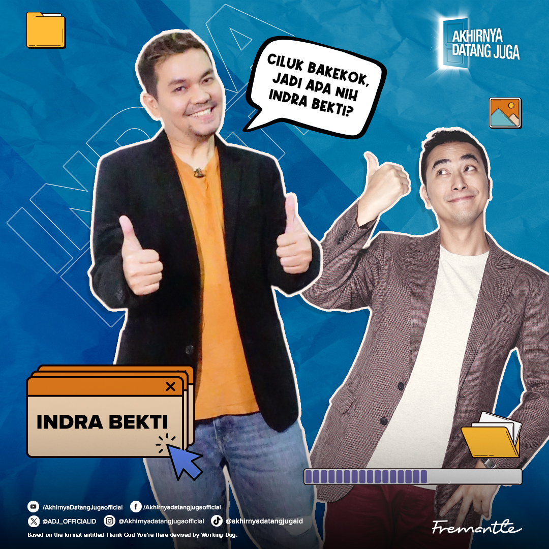 Hayooo tebakkkk! Kalo dari outfit Indra Bekti, kira-kira jadi apa yaaa?

Saksikan #Akhirnyadatangjuga malam ini, pukul 21.00 WIB di <a href="/OfficialGTVID/">OfficialGTVID</a> 

#gtv #akhirnyadatangjugagtv