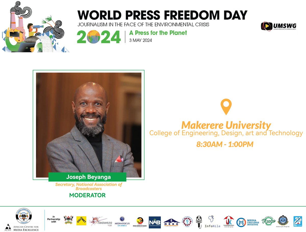 Joseph Beyanga (@Akeda4) is our moderator today! The discussion for the World Press Freedom Day has already started!