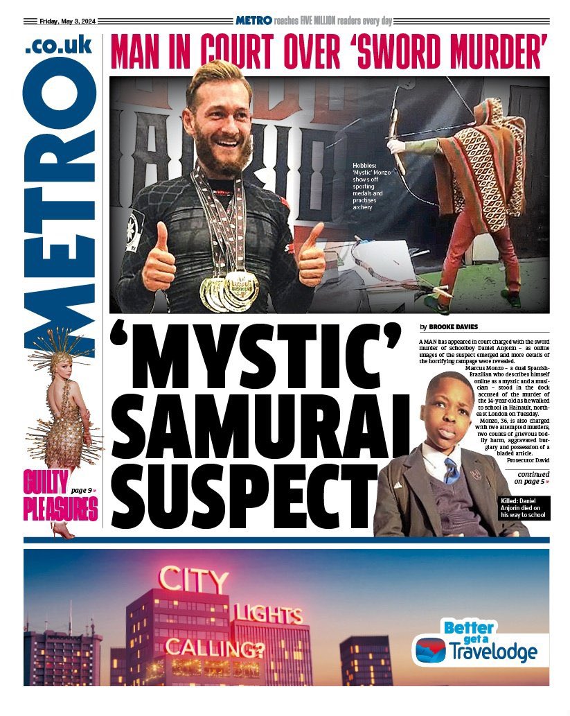 How is a murderer being glorified?! 
- “mystic”
- a smiling photograph with what appear to be medals around his neck
@MetroUK #knifecrime