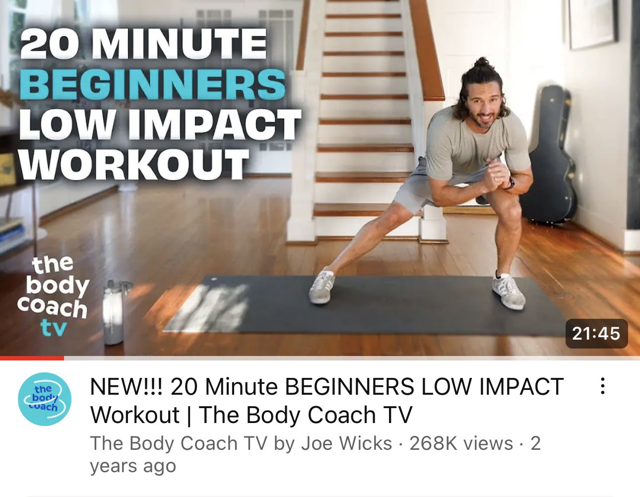 Joe Wicks on X HIIT a day in May. Day 3 31 Taking this low impact one today as my body is feeling a bit tight and achey. https t oXFKrm6JVf https t x4gQtFsCol X