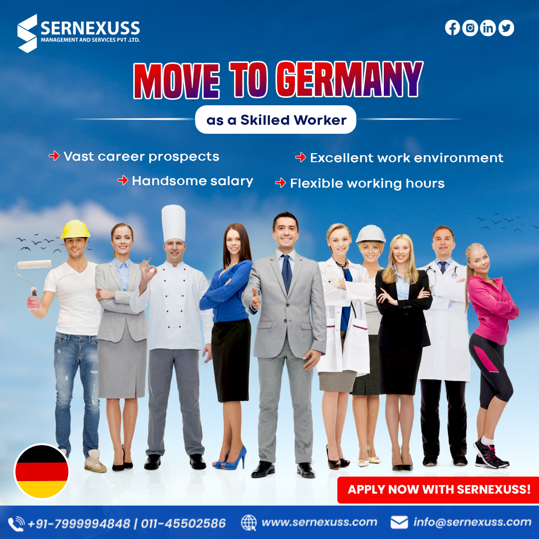 Move to Germany as a skilled worker. Connect Sernexuss!! Read more:- bit.ly/3MpSw6N #germany #germanyjobseekervisa #jobseekervisa #sernexuss #sernexussimmigration