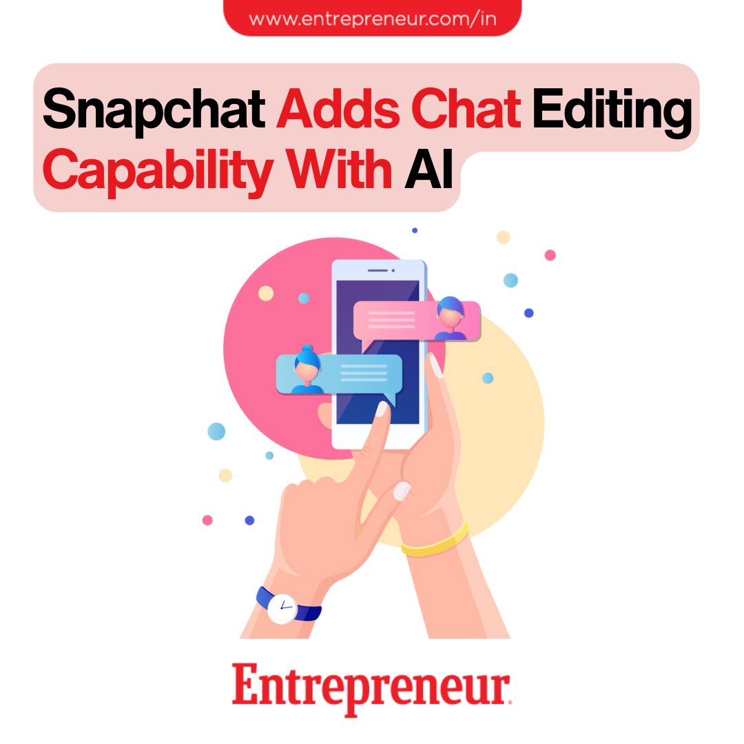 #Update 

Snapchat's latest update brings exciting features like message editing and reminders, along with a sprinkle of AI magic. 

Read: ow.ly/yZVk50Rvqzf 

#SnapchatUpdate #AIEnhancement #MessageEditing #Reminders #GenerativeAI #DigitalExperience #TechInnovation