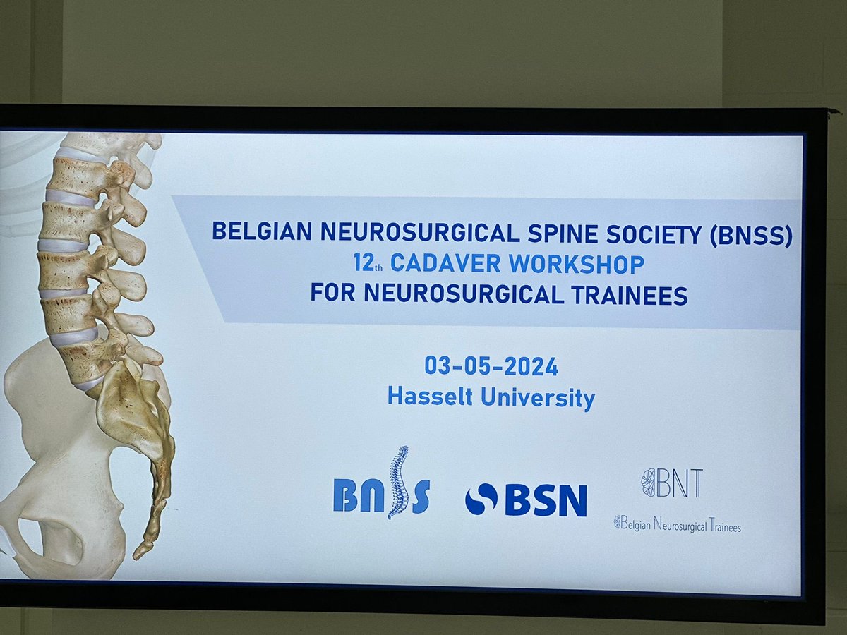 Workshop Belgian Neurosurgical spine society ⁦@GLW_UHasselt⁩