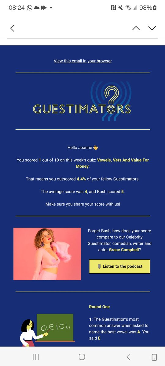 Omg, I finished on a new low of 1!! You would never believe I scored 7 in the very first week. How the mighty have fallen!! 🤣🤣🤣 @Guestimators @bushontheradio