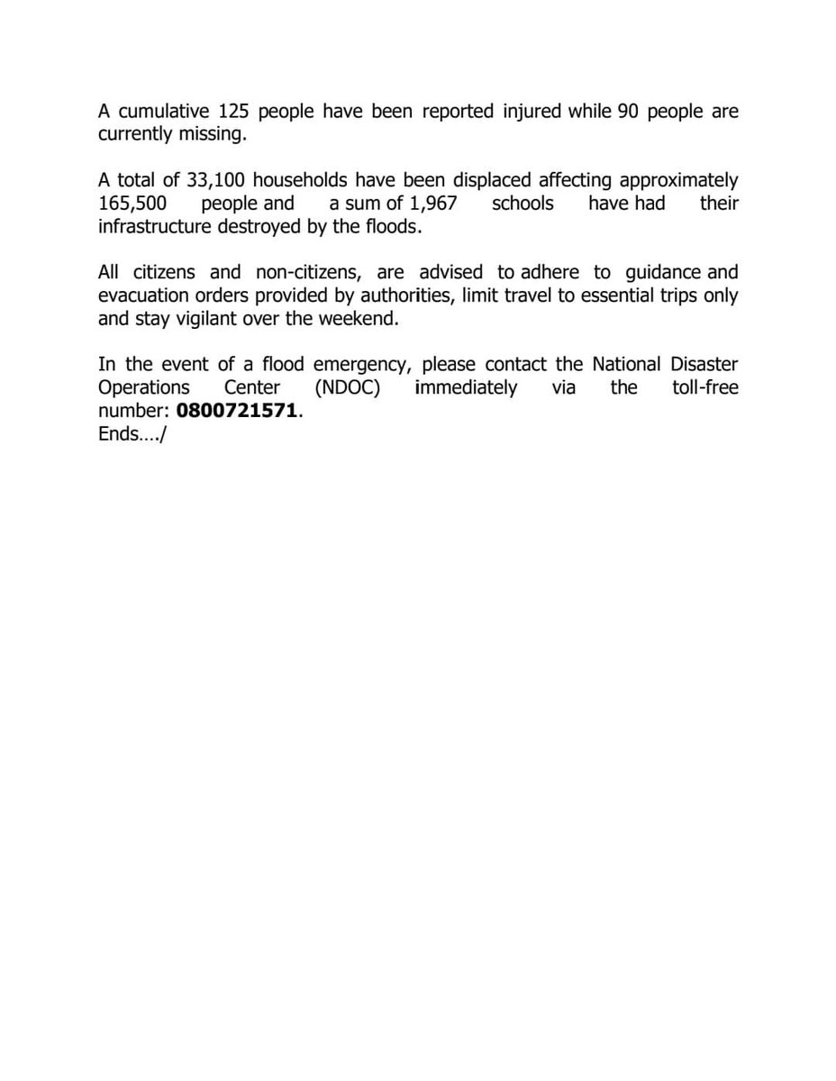 The government's commitment to environmental stewardship includes ongoing efforts to restore degraded riparian areas, improve water quality, and conserve biodiversity.
#FloodsMitigationMeasures
Kenya Dams
Interior Ministry.