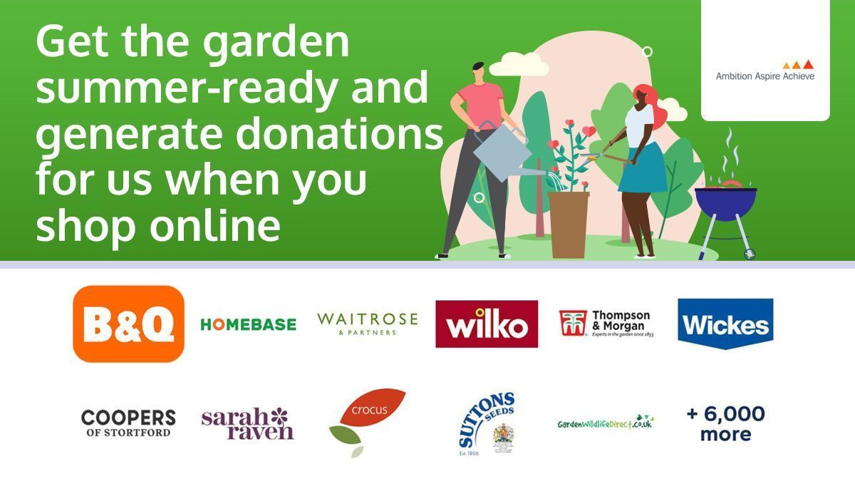 Sprucing up the garden this bank holiday weekend? Generate free donations for us on everything you need with @giveasyoulive!

💸 It's free
📱 There's a handy app
🛍️ There are over 6,000 stores!

> buff.ly/49zuQGC