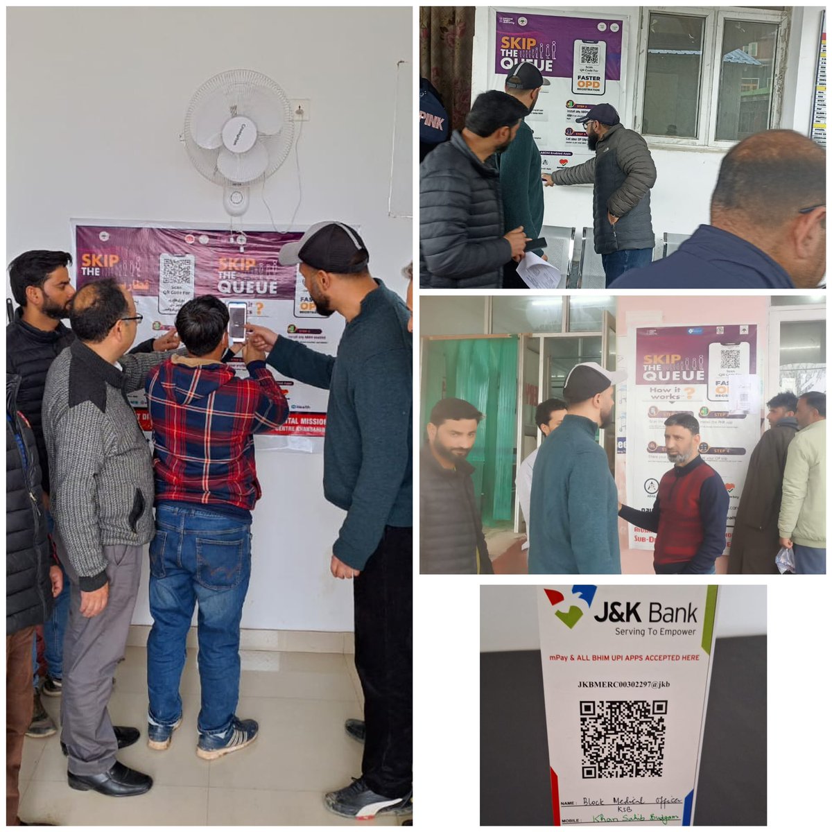 Scan & Share Facility and UPI based QR code payment gateway launched at CHCs Khansahib, Maagam and Beerwah in Jammu and Kashmir. #AyushmanBharat #ABDM #digitalhealth