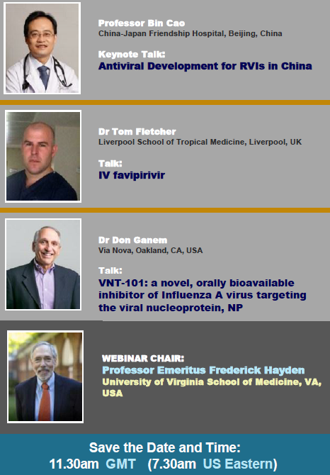 Andrés Pizzorno (@pizzornoandres) on Twitter photo 🚨May alert!🚨
The 3rd 2024 ISIRV <a href="/isirvAVG/">isirv antiviral</a> webinar on "Recent Antiviral Developments for Respiratory Viral Infections" will air next 🗓️Wed 29/5 11:30am GMT/7:30am US Eastern.
Register now for free to be one of the +600 live or on demand attendees.
register.gotowebinar.com/register/75418… 🚨May alert!🚨
The 3rd 2024 ISIRV <a href="/isirvAVG/">isirv antiviral</a> webinar on "Recent Antiviral Developments for Respiratory Viral Infections" will air next 🗓️Wed 29/5 11:30am GMT/7:30am US Eastern.
Register now for free to be one of the +600 live or on demand attendees.
register.gotowebinar.com/register/75418…