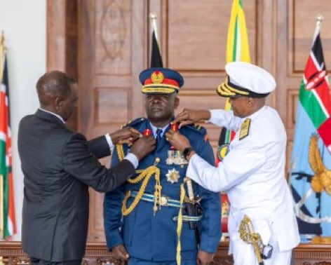 Lt-Gen John Omenda sworn into office as Vice Chief of Defence Forces.