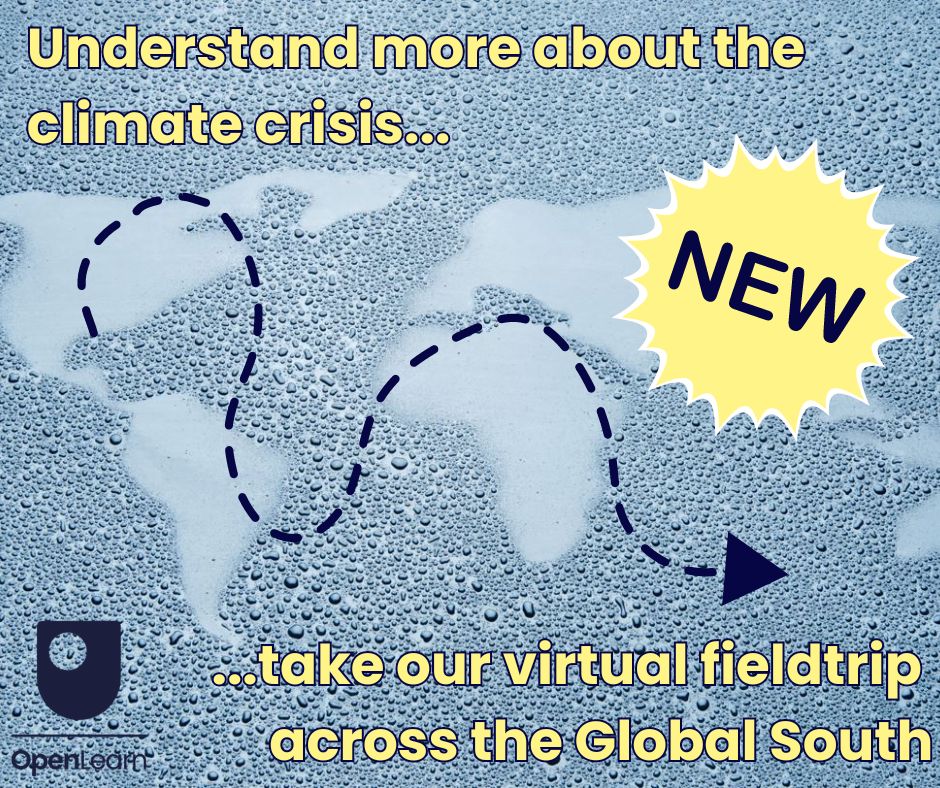 🆕 Looking for a different angle on the #climatecrisis? Try our NEW series of films - Voices from the Global South 🆕 Made to stimulate thinking about the difference #geography makes to understanding the climate crisis, watch all six on OpenLearn 👀 ⏯️ open.edu/openlearn/lear…