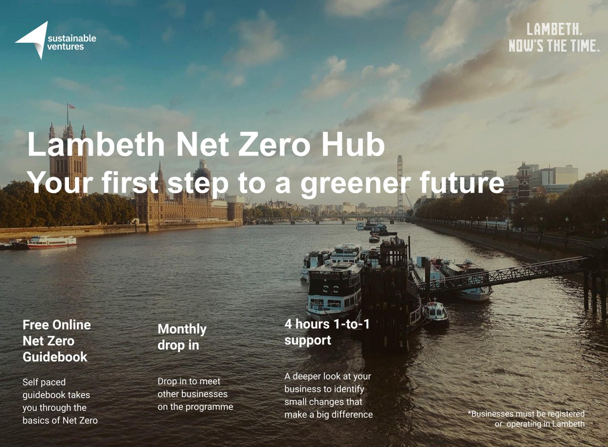 . @SusVentures has created 🌍 The Net Zero Hub in partnership with the London Borough of Lambeth. This free resource will help Lambeth-based SMEs and startups on their path to a more sustainable future. Find out more 👇 orlo.uk/GYPlS