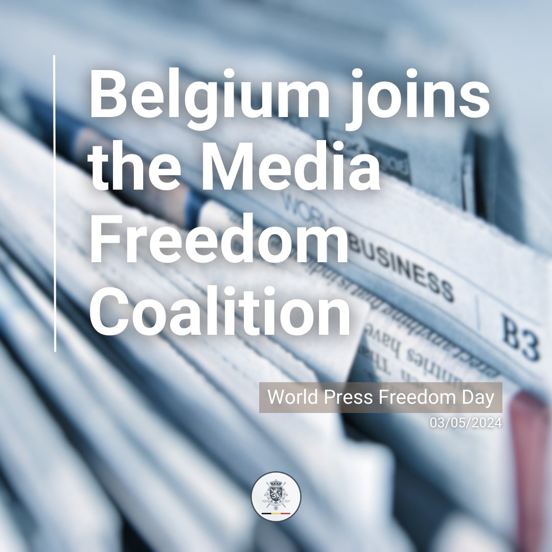 🗞️ No #PressFreedom, no democracy. Allowing journalists to work freely and independently is a fundamental cornerstone for a well-functioning and open democracy. 🇧🇪 On today's #WorldPressFreedomDay, Belgium officially joins the Media Freedom Coalition (@MediaFreedomC). [1/2]⤵️