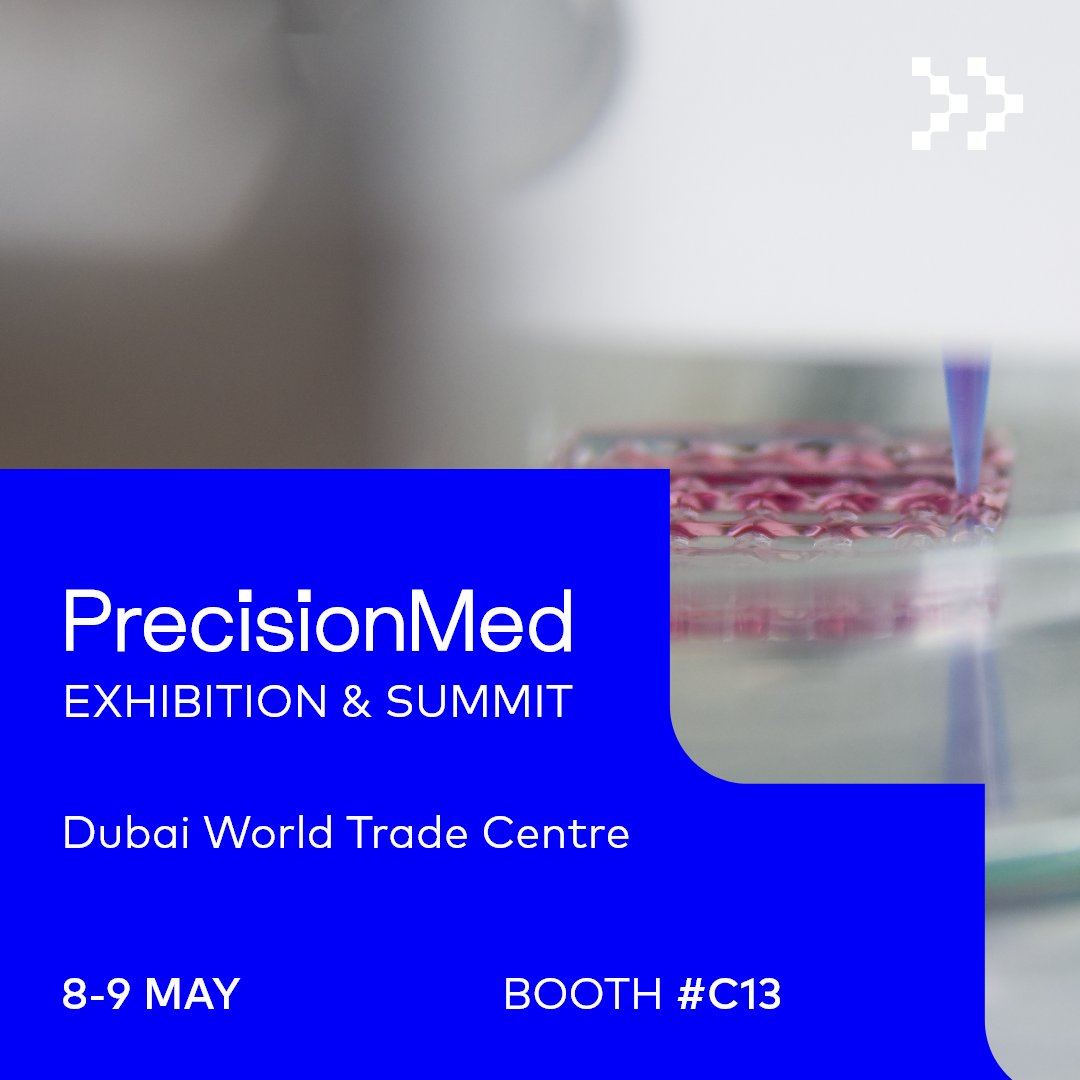 We're heading to Dubai for PrecisionMed Exhibition & Summit with our partners Leader Life Sciences ! Be sure to visit our booth and learn how our best-in-class bioprinters and bioinks can streamline your workflows in 3D cell culture, tissue engineering, disease modeling and more.