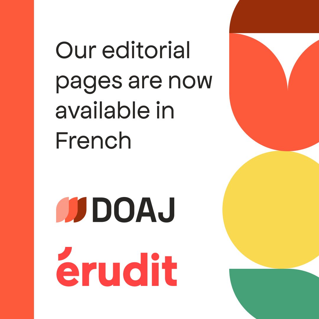 Our long-term partner @eruditorg, with the help of members from @mirabel_revues, has translated and published in French all the pages from our ‘Guide to applying’. Read more and get the links: blog.doaj.org/2024/05/03/all… #openaccess #scholcomm #AcademicChatter
