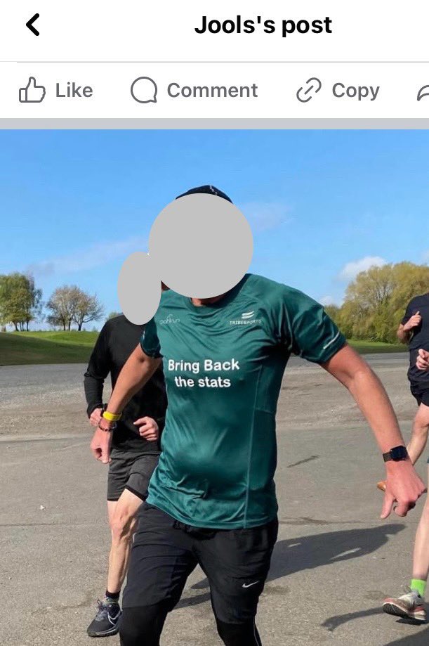 Yet again, @parkrunUK allow photos on their event FB pages of men wearing protest signs but continue to censor results and photos of women asking for fair results for females at the same parkrun

Hiding signs and age category records won’t solve “the gender thing”