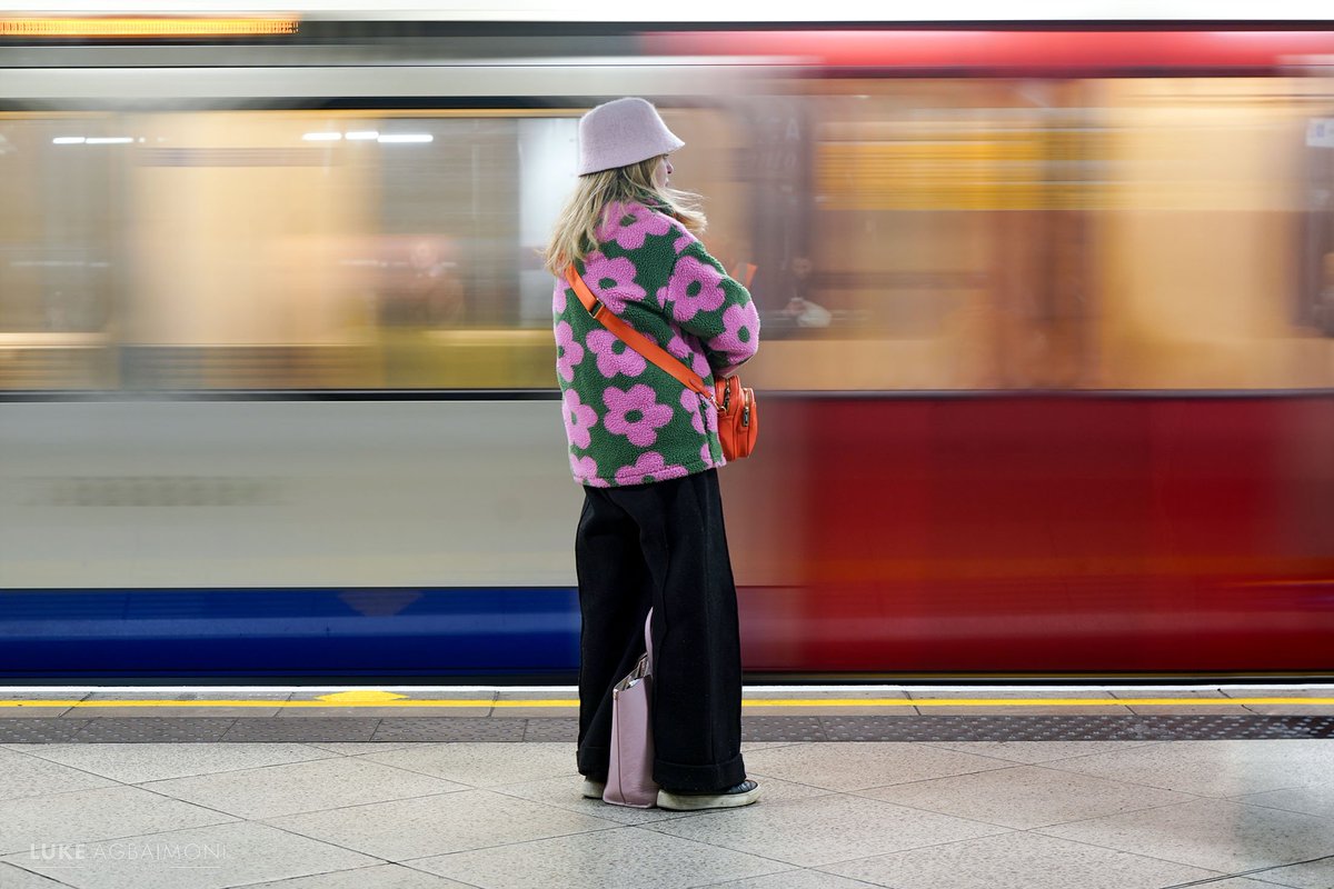 Spring is Here - Westminster I love the floral jacket worn but this traveller at Westminster London Underground station. I couldn't resist capturing a handheld long exposure of the scene as the train arrived at the platform.