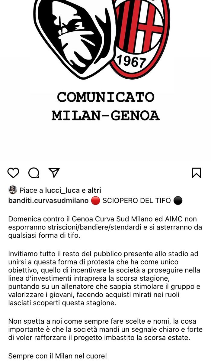 COMUNICATO CURVA SUD: NON SI FERMA LA POLEMICA DEI TIFOSI! 💪🏻❤️🖤