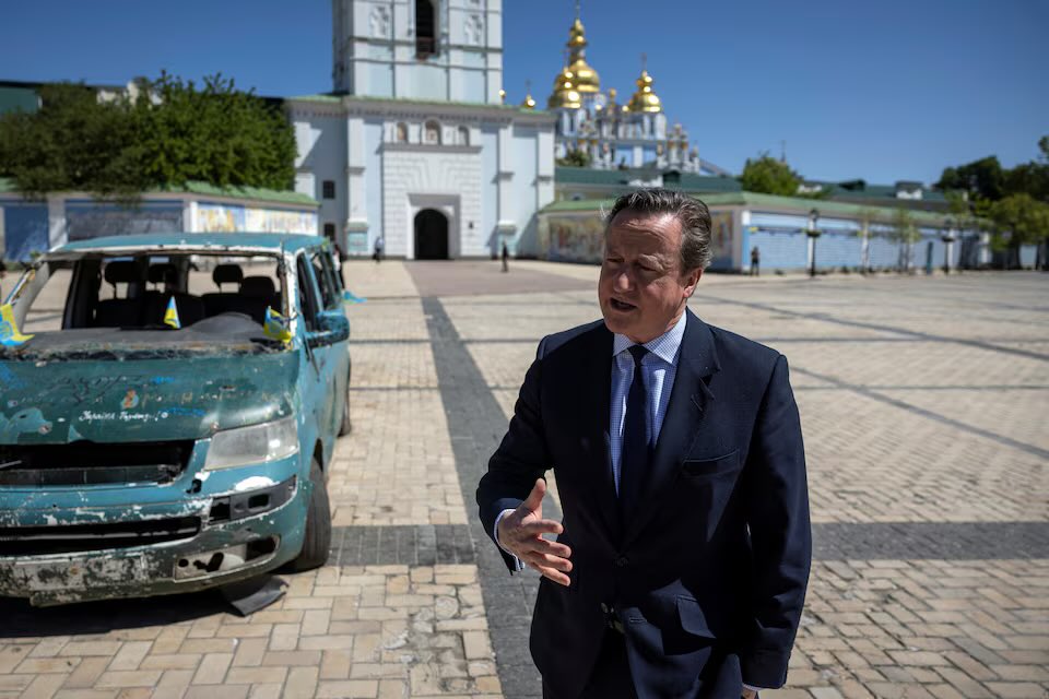 UK’s @David_Cameron said Ukraine had a right to use the weapons provided by London to strike targets inside russia: ‘You can quite understand why Ukraine feels the need to make sure it's defending itself’. Photo: REUTERS/Thomas Peter