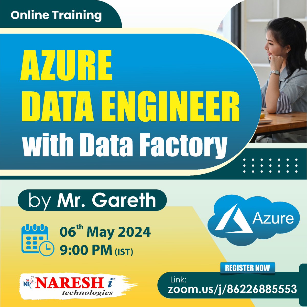 ✍Enroll Now: bit.ly/3QhLDqQ
👉Attend a Free Demo On Azure Data Engineering with Data Factory by Mr. Gareth.
📅Demo on: 6th May @ 9:00 PM (IST)

#Microsoftazure #azuredataengineer #microsoft #azure #azureadmin #Online #training #Course #education #learning #software