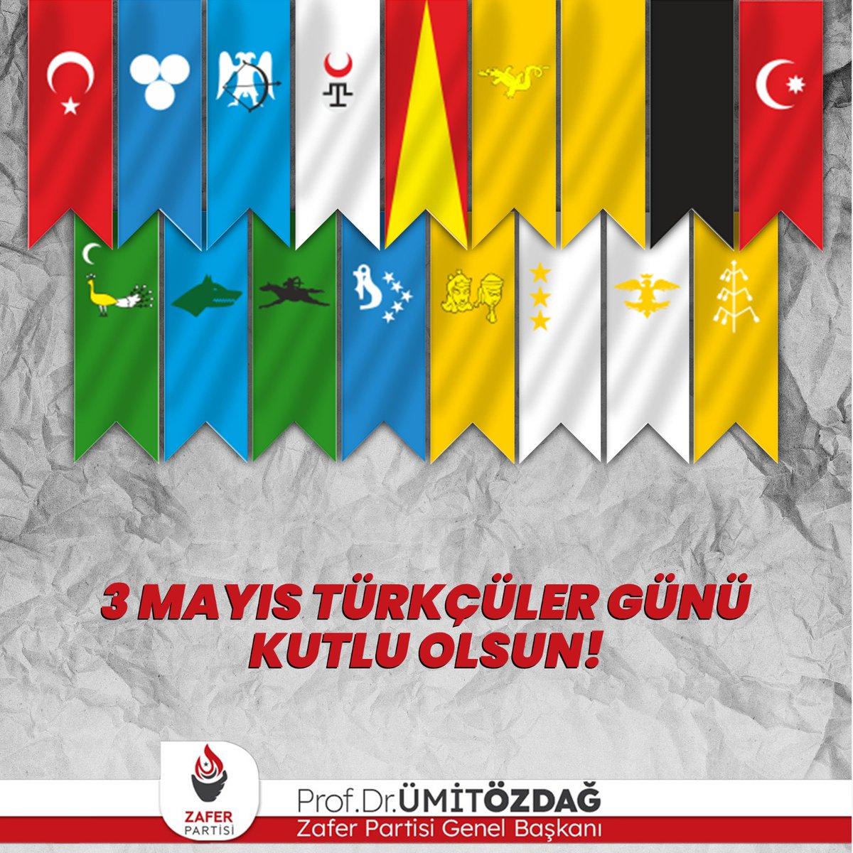 Dünyanın her yerinde Türklük ve Türkçülük mücadelesinin görünen ve gizli kahramanlarına selam olsun. 3 Mayıs Türkçüler Günü kutlu olsun. Ne mutlu Türküm diyene!