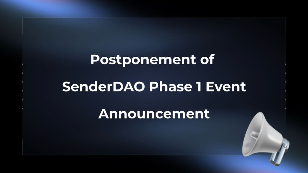 Hello SenderDAO fam,

Following the release of our survey yesterday, we've received an overwhelming response from our community. Notably, over 60% of participants expressed a preference for the current Phase 1 activities to conclude as originally scheduled. The next phase will…