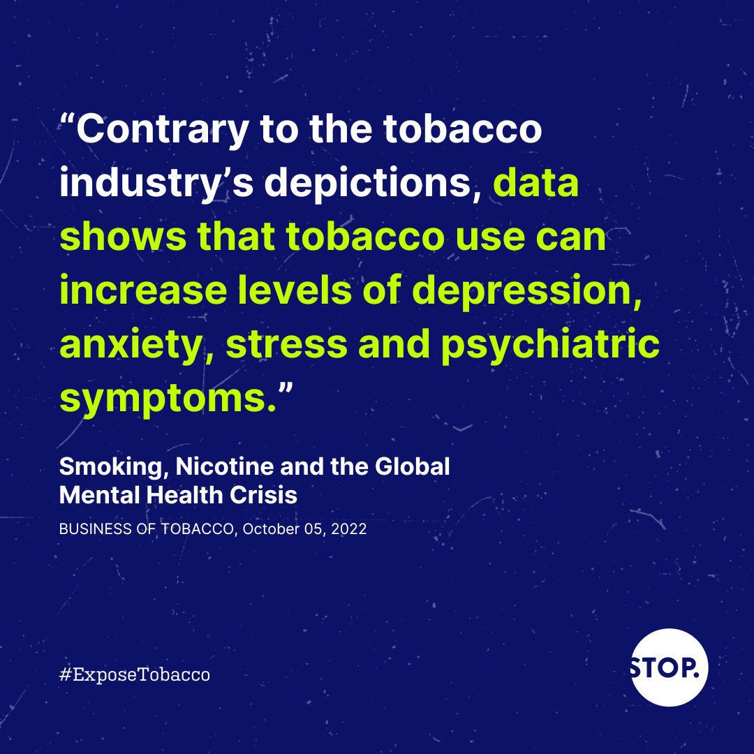 The tobacco industry exacerbates declines in mental health and attempts to capitalize on the crisis. It's time it is held accountable. Read the blog to learn more. #ExposeTobacco #MentalHealthAwarenessMonth