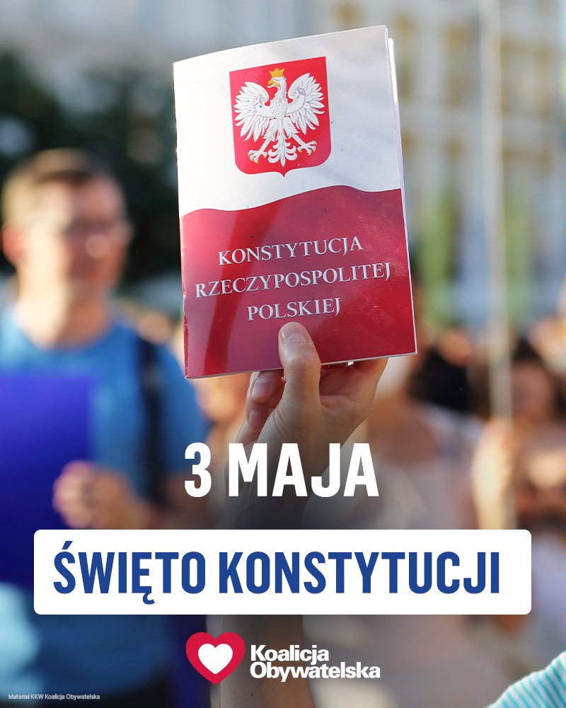 🇵🇱Dzisiaj obchodzimy Święto Konstytucji 3 Maja, symboliczny dzień dla każdego Polaka! To hołd dla naszej historii, patriotyzmu i ducha walki o niepodległość. Wszystkiego najlepszego Polsko z okazji Święta #Konstytucja3Maja - pierwszej konstytucji w Europie!