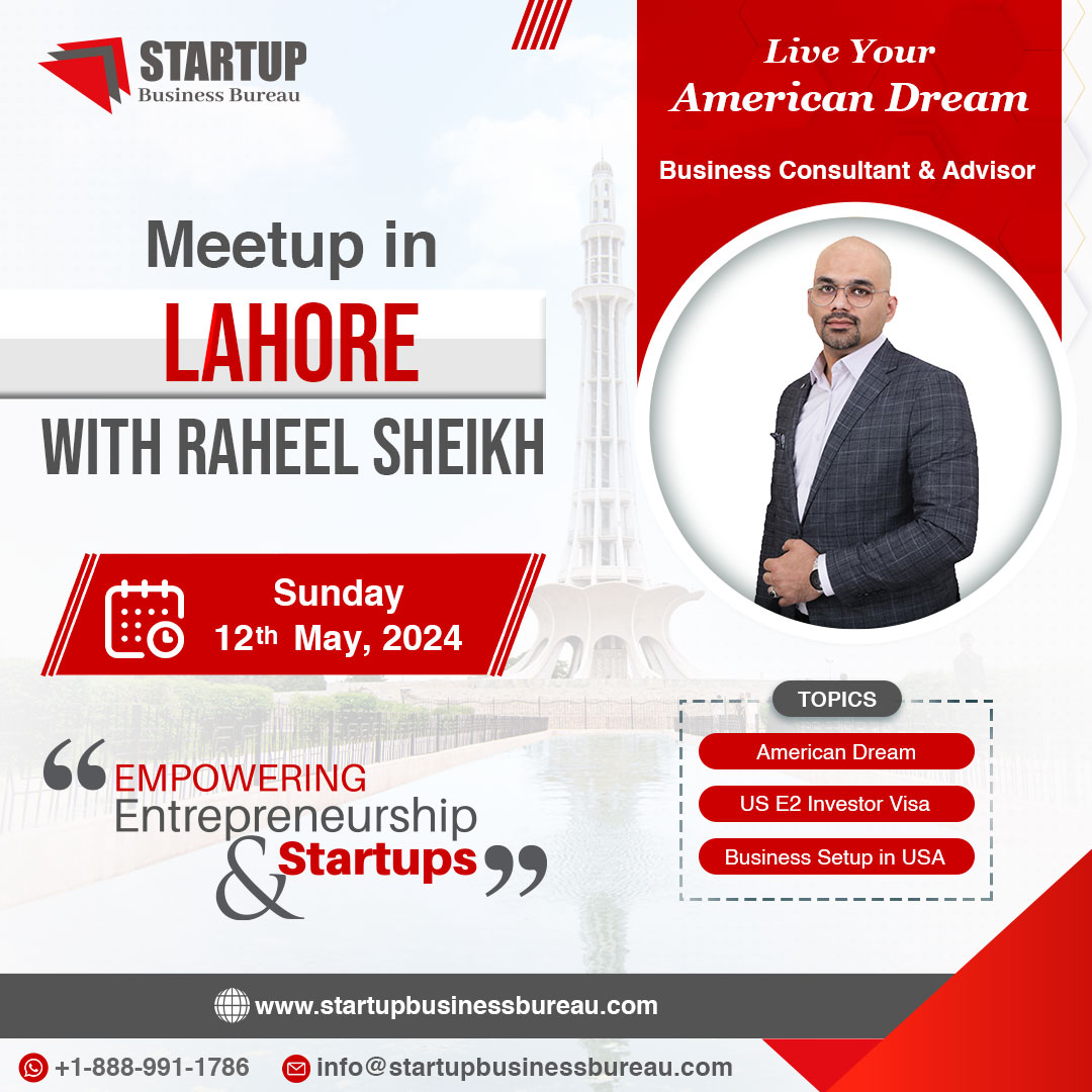 Lahori entrepreneurs!!! ready for a breakthrough? Join Raheel Sheikh on May 12th and transform your business vision into reality!🎯

Call us Now 📲+92 332 007660
or Book Your Consultation Here:  form.jotform.com/230611933473453

#startupbusinessbureau #business #investment #usa #meetup