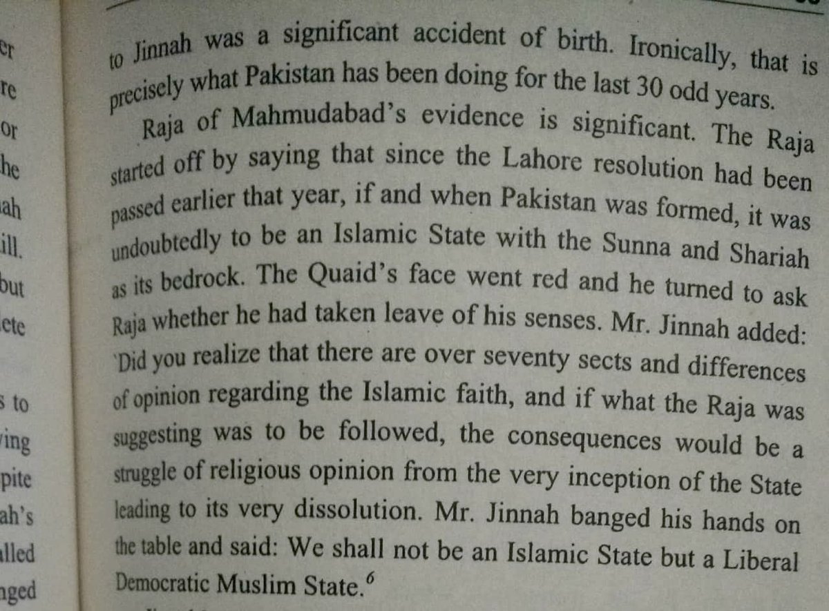 Sources: Isha'at Habibullah's Autobiography, Partition of India : Policies and Perspectives by CH Philips page 388. Quoted in Yassir Latif Hamdani “Jinnah: Myth vs Reality” page 84.